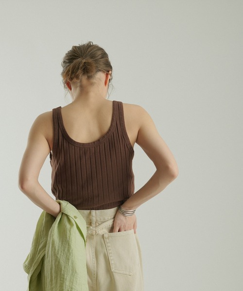 CIAOPANIC（チャオパニック）の「【SCENE by ciaopanic/シーン バイ チャオパニック】ベーシックリブタンクトップ/WEB・一部店舗限定（タンクトップ・レディース・ダークブラウン/グリーン/キャメル・FREE）」の21枚目の写真