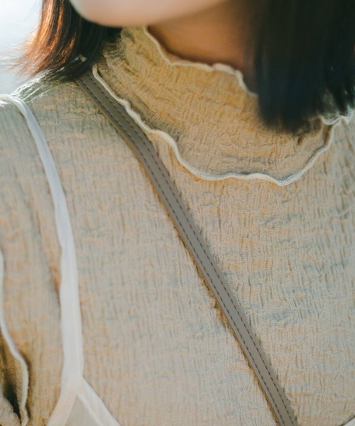 nemne store(ネンネストア)の「空をみあげるシアーキャミワンピース(ワンピース・レディース・オフホワイト/オレンジ/ライトグリーン/ラベンダー・フリー)」の7枚目の写真