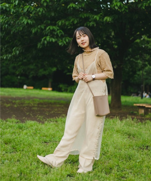 nemne store(ネンネストア)の「空をみあげるシアーキャミワンピース(ワンピース・レディース・オフホワイト/オレンジ/ライトグリーン/ラベンダー・フリー)」の10枚目の写真