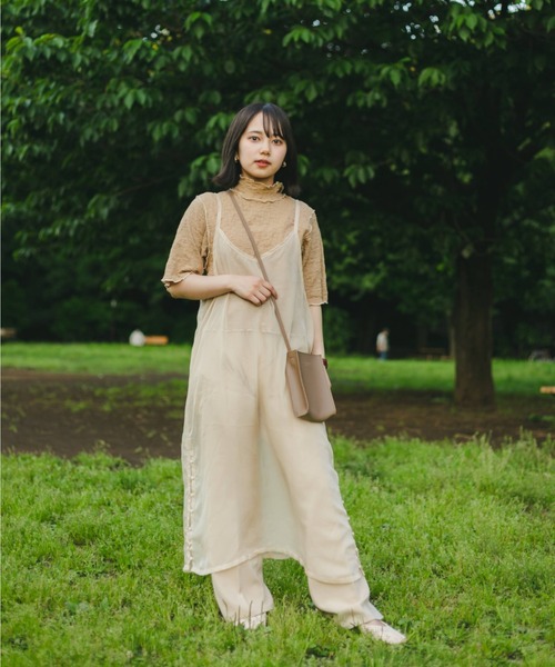 nemne store(ネンネストア)の「空をみあげるシアーキャミワンピース(ワンピース・レディース・オフホワイト/オレンジ/ライトグリーン/ラベンダー・フリー)」の12枚目の写真
