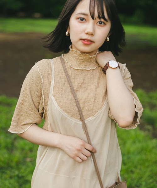 nemne store(ネンネストア)の「空をみあげるシアーキャミワンピース(ワンピース・レディース・オフホワイト/オレンジ/ライトグリーン/ラベンダー・フリー)」の13枚目の写真