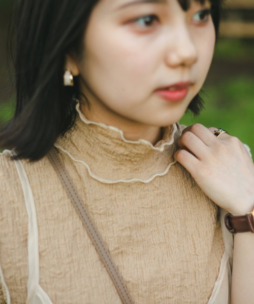 nemne store(ネンネストア)の「空をみあげるシアーキャミワンピース(ワンピース・レディース・オフホワイト/オレンジ/ライトグリーン/ラベンダー・フリー)」の14枚目の写真