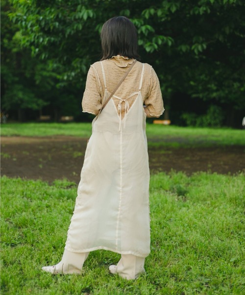 nemne store(ネンネストア)の「空をみあげるシアーキャミワンピース(ワンピース・レディース・オフホワイト/オレンジ/ライトグリーン/ラベンダー・フリー)」の17枚目の写真