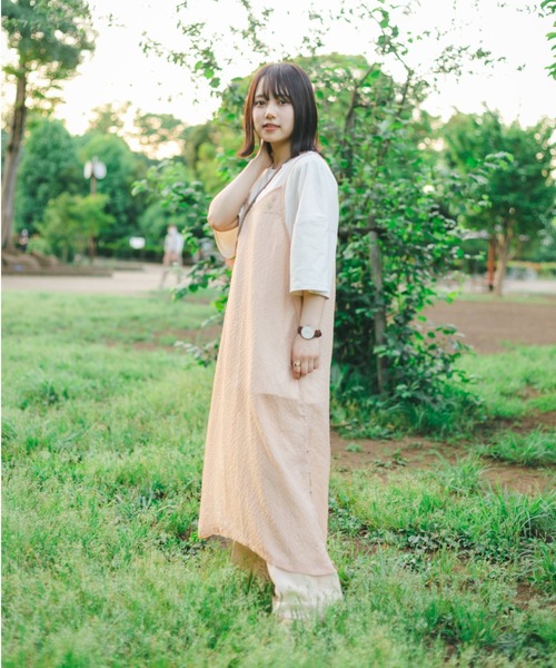 nemne store(ネンネストア)の「空をみあげるシアーキャミワンピース(ワンピース・レディース・オフホワイト/オレンジ/ライトグリーン/ラベンダー・フリー)」の22枚目の写真