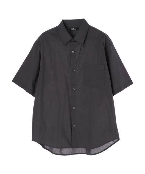 CRAFT STANDARD BOUTIQUE（クラフトスタンダードブティック）の「綿レーヨン半袖レギュラーカラーシャツ　＊（シャツ/ブラウス・メンズ・チャコールグレー/アイボリー/ストライプ/ブルー系その他4/ブルー系その他・LL/M/L）」の6枚目の写真