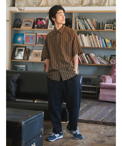 CRAFT STANDARD BOUTIQUE（クラフトスタンダードブティック）の「綿レーヨン半袖レギュラーカラーシャツ　＊（シャツ/ブラウス・メンズ・チャコールグレー/アイボリー/ストライプ/ブルー系その他4/ブルー系その他・LL/M/L）」の19枚目の写真