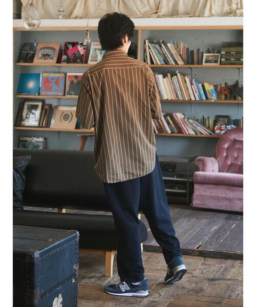 CRAFT STANDARD BOUTIQUE（クラフトスタンダードブティック）の「綿レーヨン半袖レギュラーカラーシャツ　＊（シャツ/ブラウス・メンズ・チャコールグレー/アイボリー/ストライプ/ブルー系その他4/ブルー系その他・LL/M/L）」の20枚目の写真