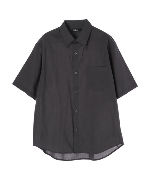 CRAFT STANDARD BOUTIQUE（クラフトスタンダードブティック）の「綿レーヨン半袖レギュラーカラーシャツ　＊（シャツ/ブラウス・メンズ・チャコールグレー/アイボリー/ストライプ/ブルー系その他4/ブルー系その他・LL/M/L）」の2枚目の写真