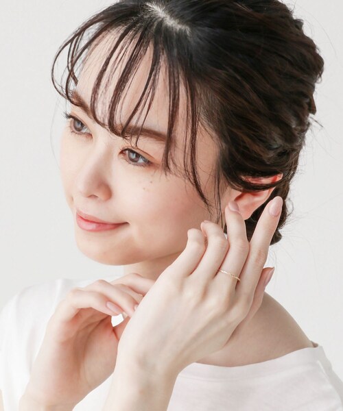 COCOSHNIK（ココシュニック）の「K10スクリュー カットリング（リング・レディース・ホワイト系その他7・10号/12号/14号）」の4枚目の写真