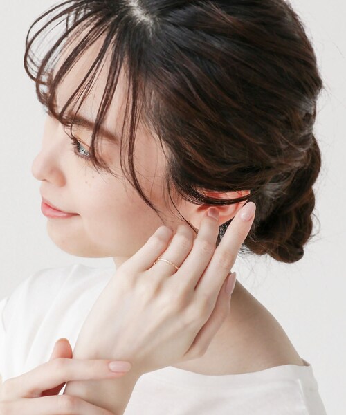 COCOSHNIK（ココシュニック）の「K10スクリュー カットリング（リング・レディース・ホワイト系その他7・10号/12号/14号）」の5枚目の写真