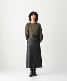 CITEN | ＜CITEN（シテン）＞ フェイクレザー ナロー フレア スカート(スカート)