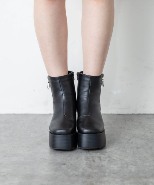 RASVOA(ラスボア)の「サイドジップ厚底ブーツ(ブーツ・レディース・ブラック・M/L)」の10枚目の写真