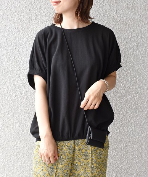 SHIPS（シップス）の「コットンラッセルプルオーバー◆（Tシャツ/カットソー・レディース・ブラック/オフホワイト/カーキ/グリーン・ONE SIZE）」の2枚目の写真