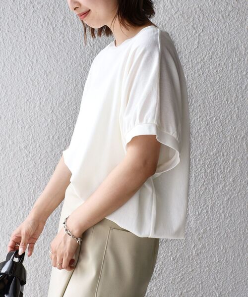 SHIPS（シップス）の「コットンラッセルプルオーバー◆（Tシャツ/カットソー・レディース・ブラック/オフホワイト/カーキ/グリーン・ONE SIZE）」の18枚目の写真