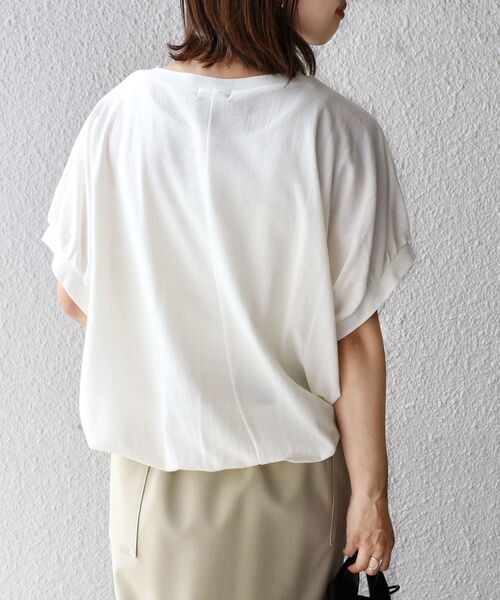 SHIPS（シップス）の「コットンラッセルプルオーバー◆（Tシャツ/カットソー・レディース・ブラック/オフホワイト/カーキ/グリーン・ONE SIZE）」の19枚目の写真