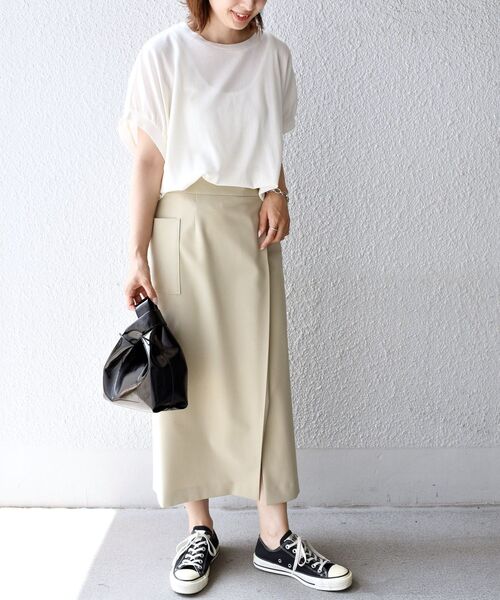 SHIPS（シップス）の「コットンラッセルプルオーバー◆（Tシャツ/カットソー・レディース・ブラック/オフホワイト/カーキ/グリーン・ONE SIZE）」の20枚目の写真