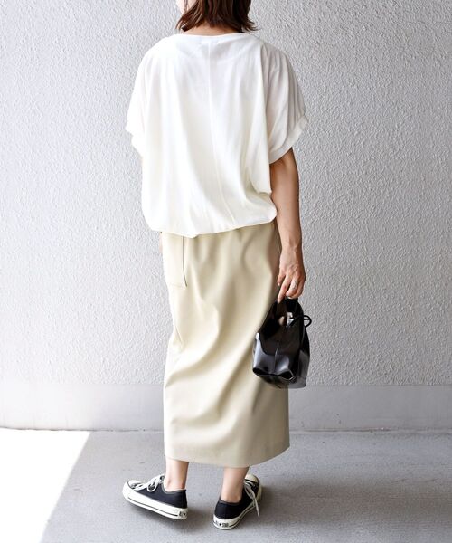 SHIPS（シップス）の「コットンラッセルプルオーバー◆（Tシャツ/カットソー・レディース・ブラック/オフホワイト/カーキ/グリーン・ONE SIZE）」の22枚目の写真