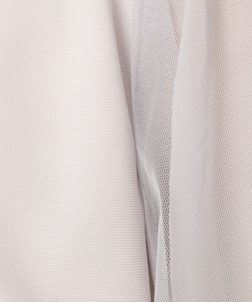 mysty woman（ミスティウーマン）の「チュールタックスリーブ7分袖プルオーバー 216454（Tシャツ/カットソー・レディース・オフホワイト/ブラック/ライトグレー/オレンジ系その他・FREE）」の21枚目の写真