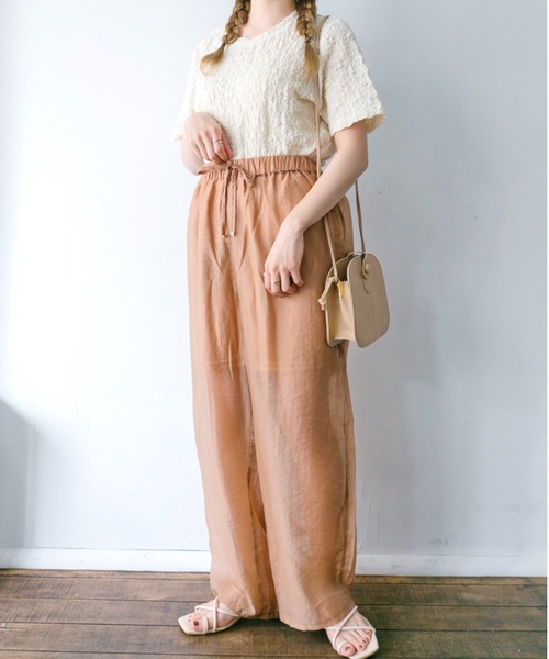 nemne store(ネンネストア)の「ひなたぼっこをするサテンパンツ(その他パンツ・レディース・ライム/キナリ/モカ・SMALL/MEDIUM)」の21枚目の写真