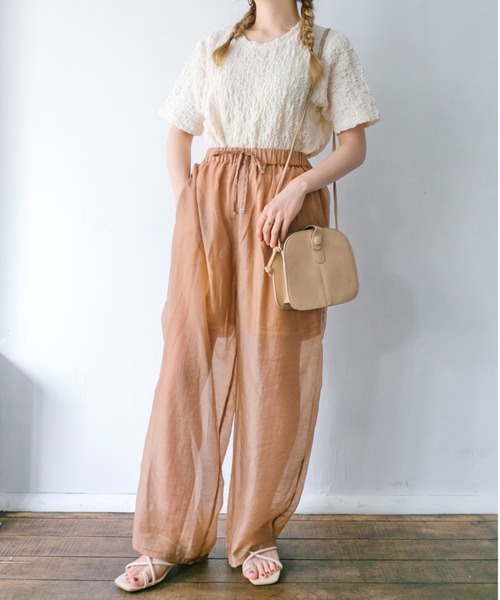 nemne store(ネンネストア)の「ひなたぼっこをするサテンパンツ(その他パンツ・レディース・ライム/キナリ/モカ・SMALL/MEDIUM)」の12枚目の写真