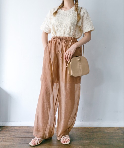 nemne store(ネンネストア)の「ひなたぼっこをするサテンパンツ(その他パンツ・レディース・ライム/キナリ/モカ・SMALL/MEDIUM)」の18枚目の写真