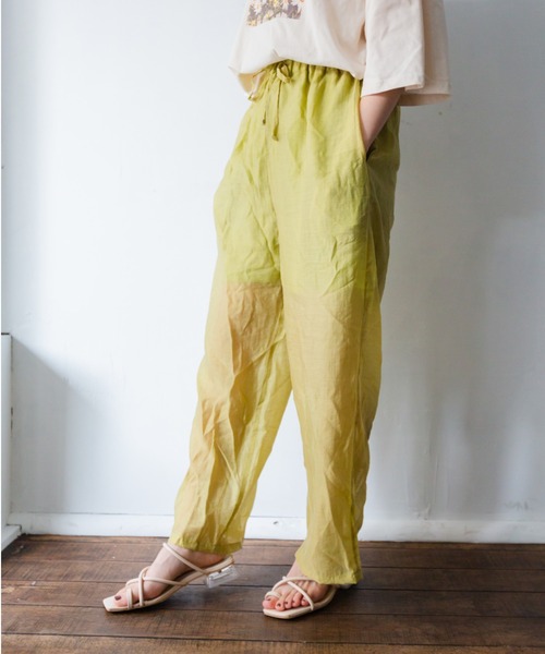 nemne store(ネンネストア)の「ひなたぼっこをするサテンパンツ(その他パンツ・レディース・ライム/キナリ/モカ・SMALL/MEDIUM)」の20枚目の写真