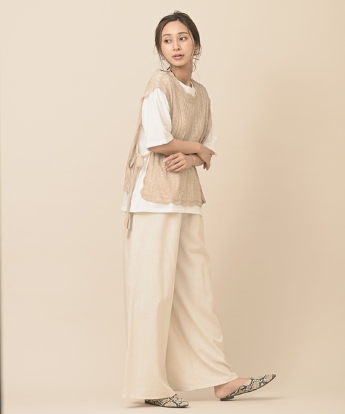 rps（アールピーエス）の「透かしニットベストアンサンブル（ベスト・レディース・アイボリー/グレイッシュベージュ・M）」の12枚目の写真