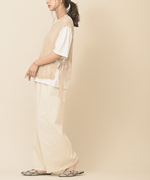 rps（アールピーエス）の「透かしニットベストアンサンブル（ベスト・レディース・アイボリー/グレイッシュベージュ・M）」の10枚目の写真