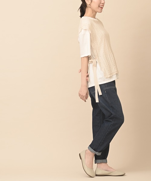 rps（アールピーエス）の「透かしニットベストアンサンブル（ベスト・レディース・アイボリー/グレイッシュベージュ・M）」の16枚目の写真