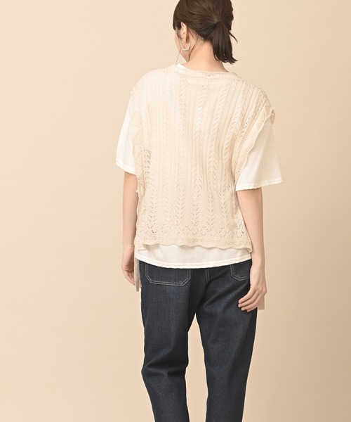 rps（アールピーエス）の「透かしニットベストアンサンブル（ベスト・レディース・アイボリー/グレイッシュベージュ・M）」の11枚目の写真