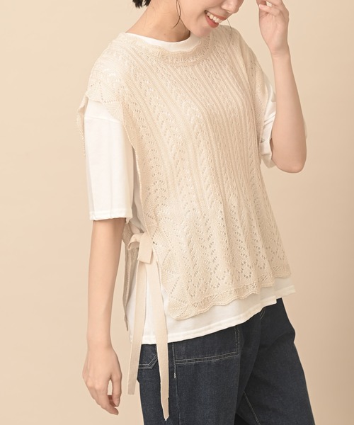 rps（アールピーエス）の「透かしニットベストアンサンブル（ベスト・レディース・アイボリー/グレイッシュベージュ・M）」の19枚目の写真