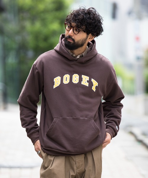 Munsingwear Grand-Slam（マンシングウェア　グランドスラム）の「ペンギン バイ マンシングウェア MADE IN USA BOGEYプリント裏起毛パーカー メンズ ユニセックス ウェア スポーツウェア ゴルフ（パーカー・メンズ・ネイビー/ブラウン/グレー/グリーン・M/L/XL/S）」の8枚目の写真