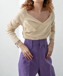 mystic | タックカシュクールニット(ニット/セーター)