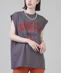 SPINNS | 【ゆるシルエット】カレッジロゴ ノースリーブスウェットベスト(ベスト)