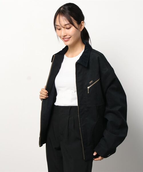Lee（リー）の「Lee/リー WORK JACKET/オーバーサイズ レザー スウェード ワークジャケット/ライダースジャケット（ライダースジャケット・メンズ・ブラック/ブラック系その他・M/L/XL）」の21枚目の写真