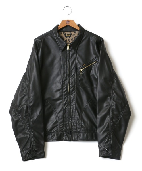 Lee（リー）の「Lee/リー WORK JACKET/オーバーサイズ レザー スウェード ワークジャケット/ライダースジャケット（ライダースジャケット・メンズ・ブラック/ブラック系その他・M/L/XL）」の7枚目の写真