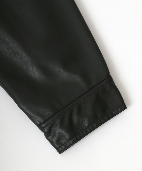 Lee（リー）の「Lee/リー WORK JACKET/オーバーサイズ レザー スウェード ワークジャケット/ライダースジャケット（ライダースジャケット・メンズ・ブラック/ブラック系その他・M/L/XL）」の15枚目の写真