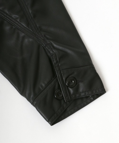 Lee（リー）の「Lee/リー WORK JACKET/オーバーサイズ レザー スウェード ワークジャケット/ライダースジャケット（ライダースジャケット・メンズ・ブラック/ブラック系その他・M/L/XL）」の16枚目の写真