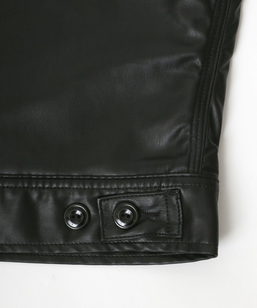 Lee（リー）の「Lee/リー WORK JACKET/オーバーサイズ レザー スウェード ワークジャケット/ライダースジャケット（ライダースジャケット・メンズ・ブラック/ブラック系その他・M/L/XL）」の17枚目の写真