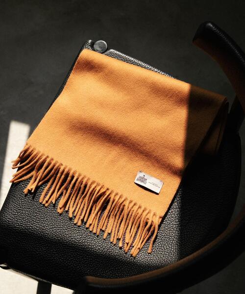 green label relaxing（グリーンレーベルリラクシング）の「＜green label relaxing＞ HAMILTON WOOL MUFF 21F マフラー（マフラー・メンズ・ダークグレー/ベージュ/ネイビー/オレンジ・FREE）」の3枚目の写真