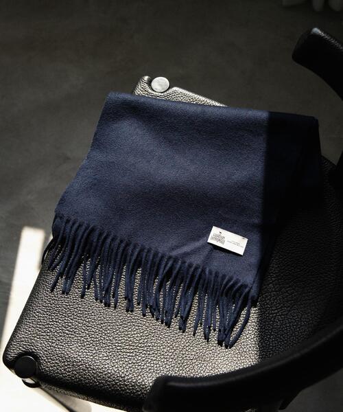 green label relaxing（グリーンレーベルリラクシング）の「＜green label relaxing＞ HAMILTON WOOL MUFF 21F マフラー（マフラー・メンズ・ダークグレー/ベージュ/ネイビー/オレンジ・FREE）」の4枚目の写真