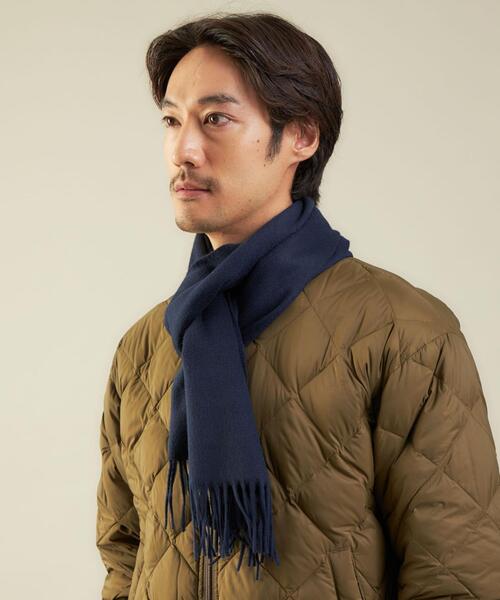 green label relaxing（グリーンレーベルリラクシング）の「＜green label relaxing＞ HAMILTON WOOL MUFF 21F マフラー（マフラー・メンズ・ダークグレー/ベージュ/ネイビー/オレンジ・FREE）」の6枚目の写真