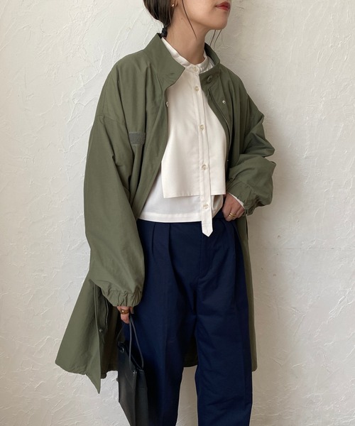 ReNorm（リノーム）の「【YUKIコラボ】M65コート×中綿ブルゾンセット（ダウンジャケット/コート・レディース・カーキ/オフホワイト・フリー）」の8枚目の写真