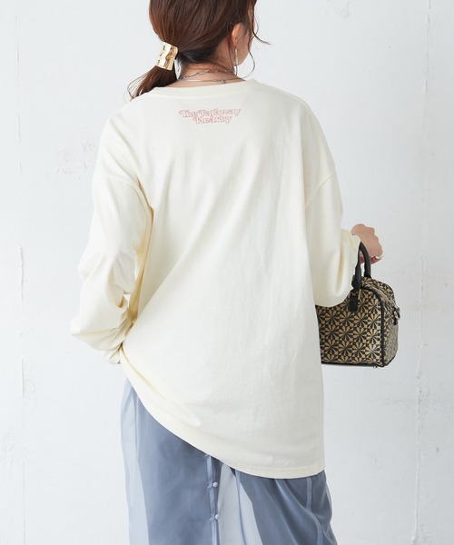 DISCOAT（ディスコート）の「アメリカンロゴロングTシャツ（Tシャツ/カットソー・レディース・チャコールグレー/オレンジ/ホワイト系その他・FREE）」の22枚目の写真