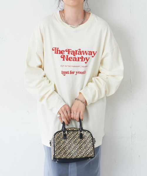 DISCOAT（ディスコート）の「アメリカンロゴロングTシャツ（Tシャツ/カットソー・レディース・チャコールグレー/オレンジ/ホワイト系その他・FREE）」の19枚目の写真