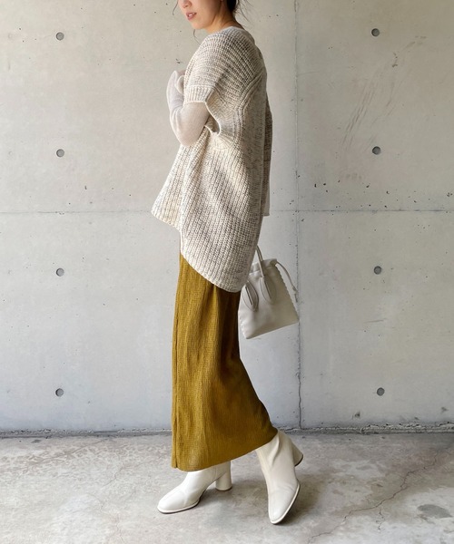 CAPRICIEUX LE'MAGE(カプリシューレマージュ)の「〈新色追加〉MIXヤーンベスト(ベスト・レディース・ブラック/アイボリー/グレー・FREE)」の8枚目の写真