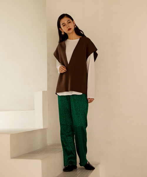 ReNorm（リノーム）の「レオパードサテンフレアパンツ（その他パンツ・レディース・グリーン/ブラック・M/S）」の13枚目の写真