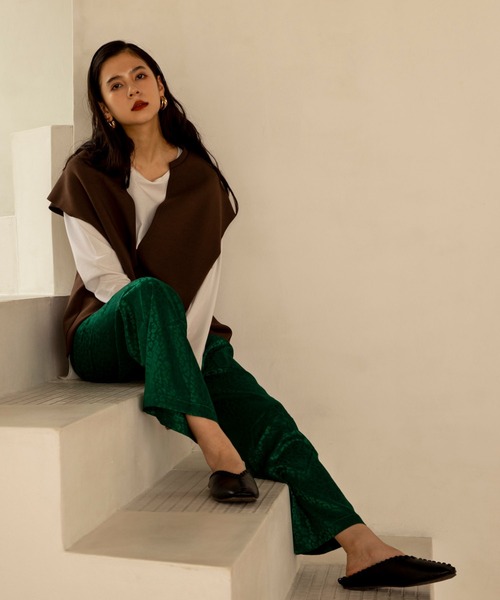 ReNorm（リノーム）の「レオパードサテンフレアパンツ（その他パンツ・レディース・グリーン/ブラック・M/S）」の14枚目の写真