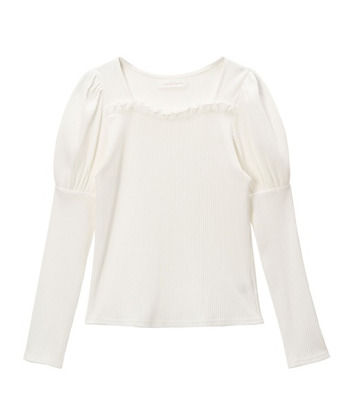 DearMyLoveRose（ディアマイラブローズ）の「選べる袖リブトップス（Tシャツ/カットソー・レディース・ホワイト/グレー/ピンク/ブラック/ブラウン系その他/グレー系その他/ブラック系その他/ホワイト系その他/キャメル/ピンク系その他・MEDIUM/LARGE/X-LARGE/XX-LARGE）」の3枚目の写真