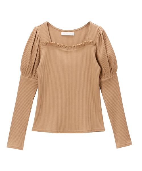 DearMyLoveRose（ディアマイラブローズ）の「選べる袖リブトップス（Tシャツ/カットソー・レディース・ホワイト/グレー/ピンク/ブラック/ブラウン系その他/グレー系その他/ブラック系その他/ホワイト系その他/キャメル/ピンク系その他・MEDIUM/LARGE/X-LARGE/XX-LARGE）」の8枚目の写真